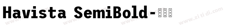Havista SemiBold字体转换